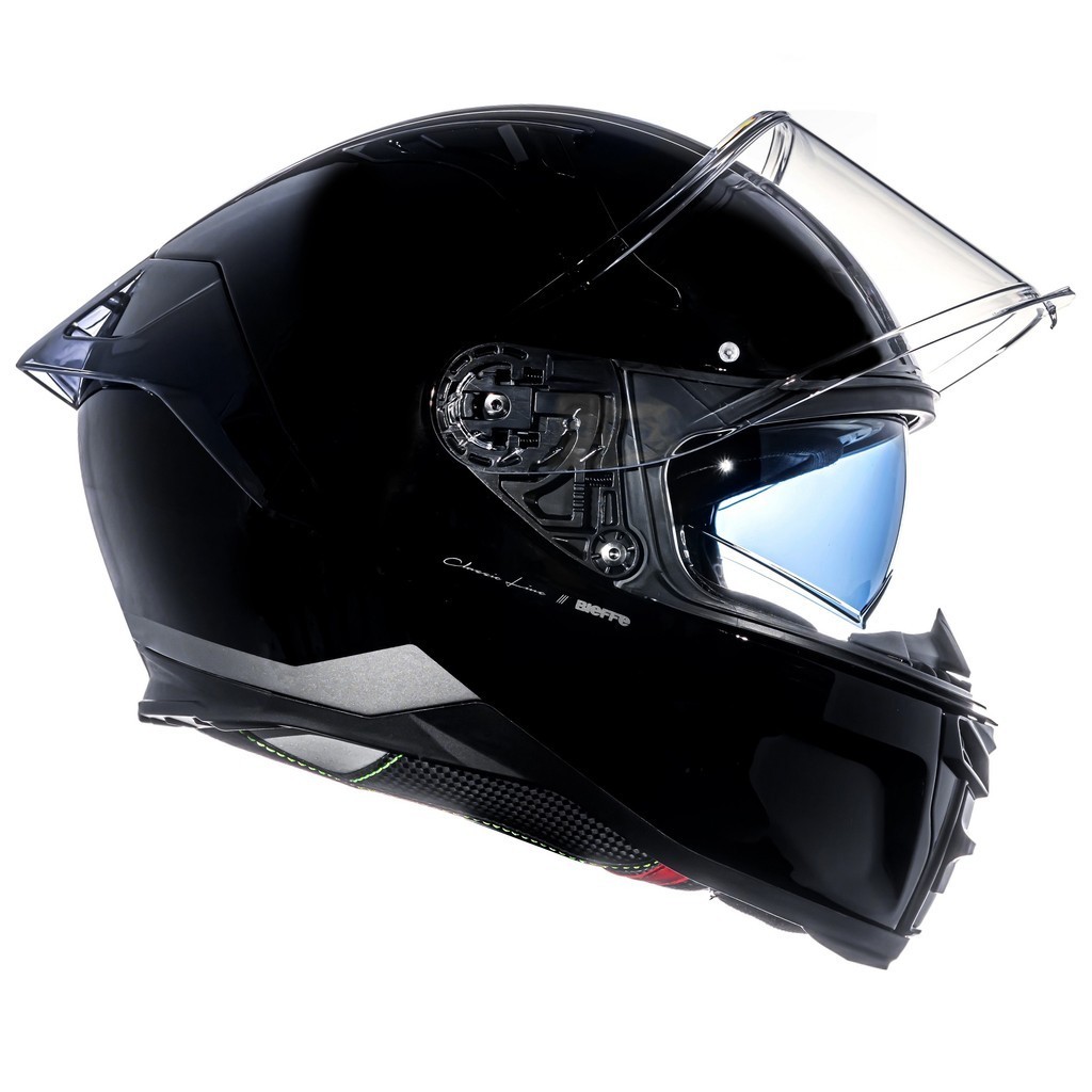Capacete Masculino Bieffe B-Fast Preto Brilho Esportivo Moto