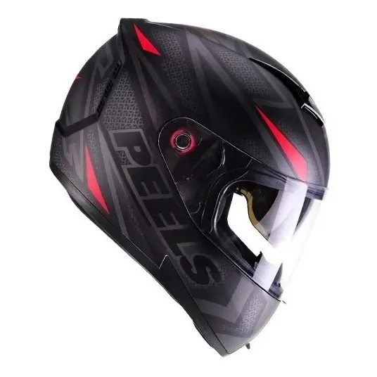 Capacete Peels Icon Óculos Interno Fast Preto Fosco Rosa