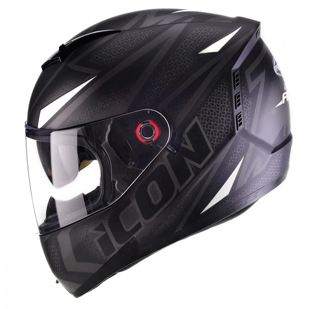 Capacete Peels Icon Fast Preto Branco Viseira Interna N60