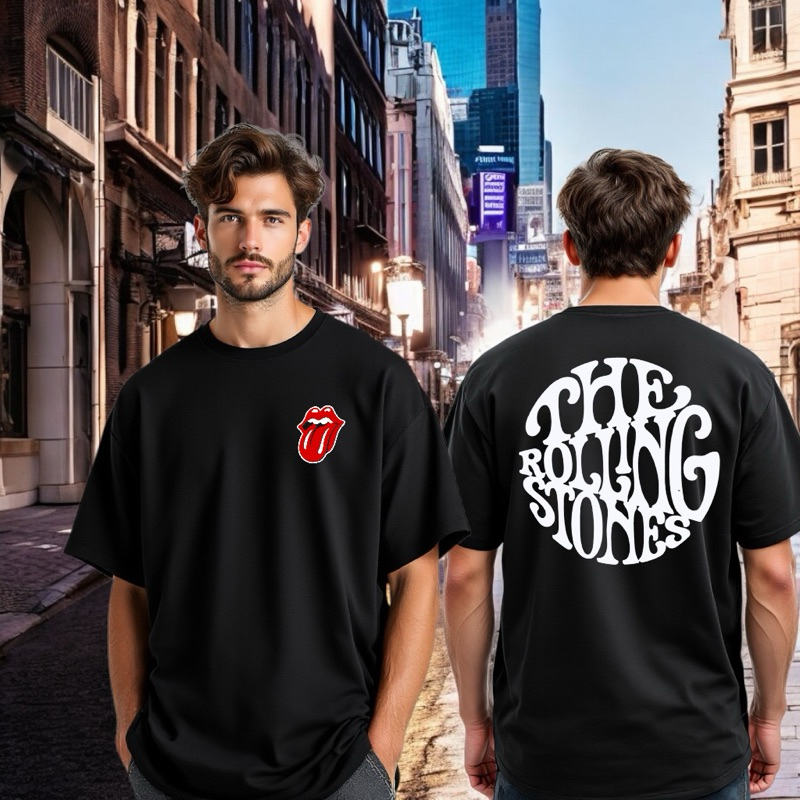 Camiseta Oversized Banda Rock Clássico Rolling Internacional Blusa Streetwear Inglesa Boca