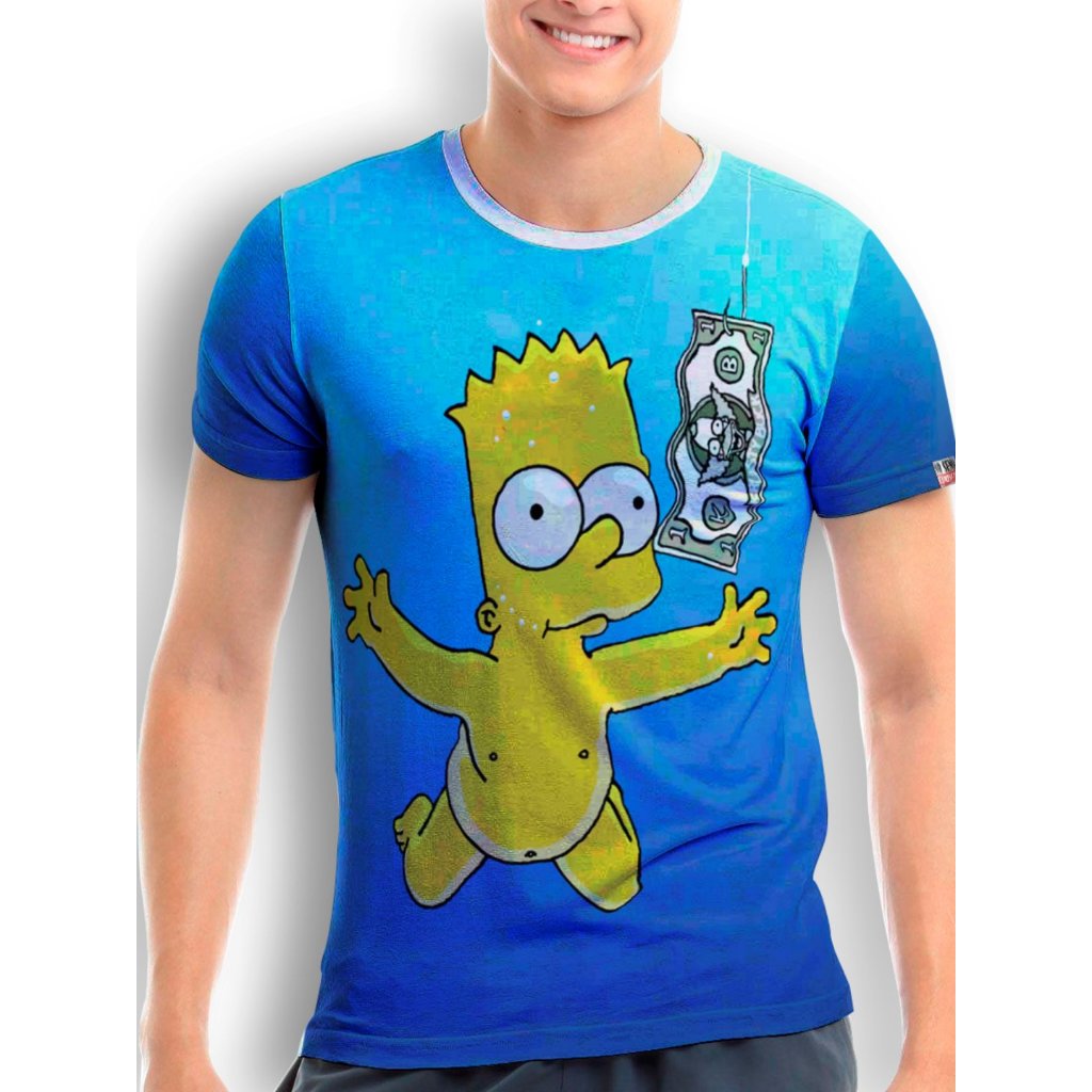 Camiseta Bart Simpson Rolling Stone Dry Fit Slim - TOTAL - NO SENSE -