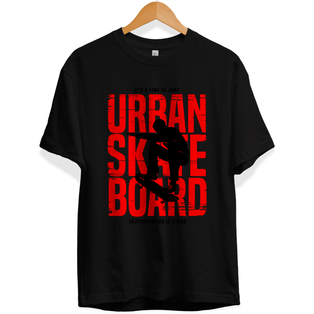Camiseta Gola Redonda Unissex Premium Streetwear 100% Algodão com Estampa Drop para Skate - Estilo Urbano de Qualidade, Moda Rua, Roupa Casual, Design Cool, Vestuário Trendy