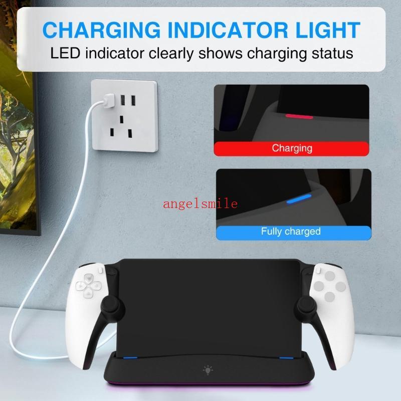 Estação Carregamento Para Suporte Carregador Console Jogos Luz E Indicadora Rápido
