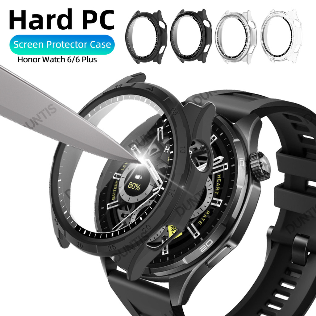 Vidro Temperado + Capa Para Honro Watch 6 6Plus Matte Hard PC Bumper Protetor De Tela Caso Plus Smart Shell Acessórios