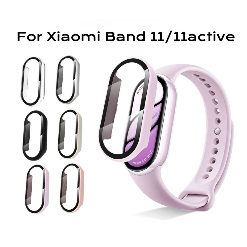 Vidro Temperado + Capa Para Xiaomi Band 11 active Matte Hard PC Bumper Protetor De Tela Caso 11active Smart Watch Shell