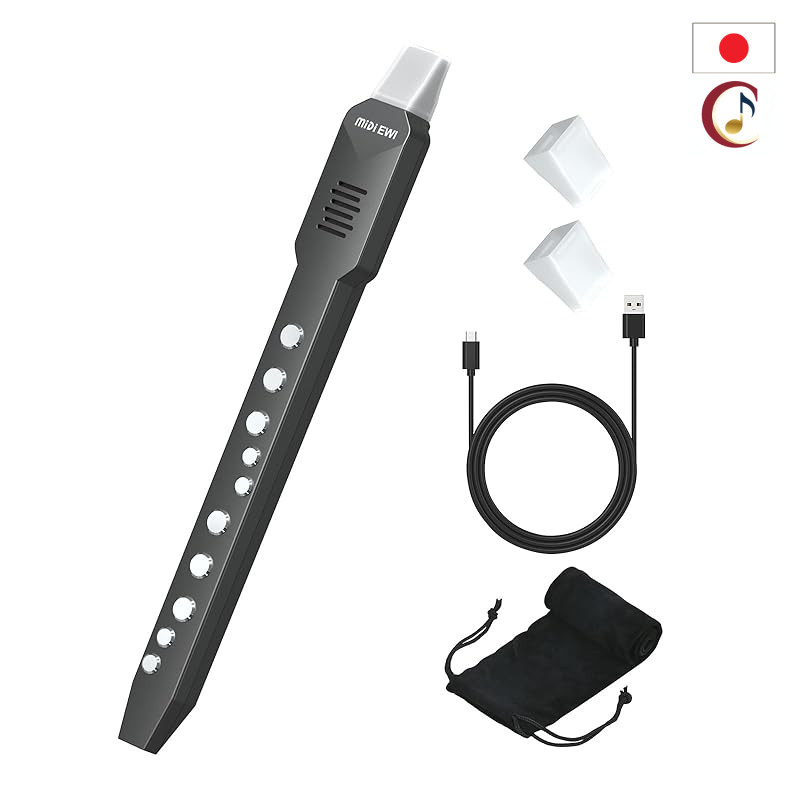 OYAYO EWI02 Pro Digital Wind Instrument, Portable Electronic Saxophone, 10 Voices, MIDI & Bluetooth, Built-in Battery, C