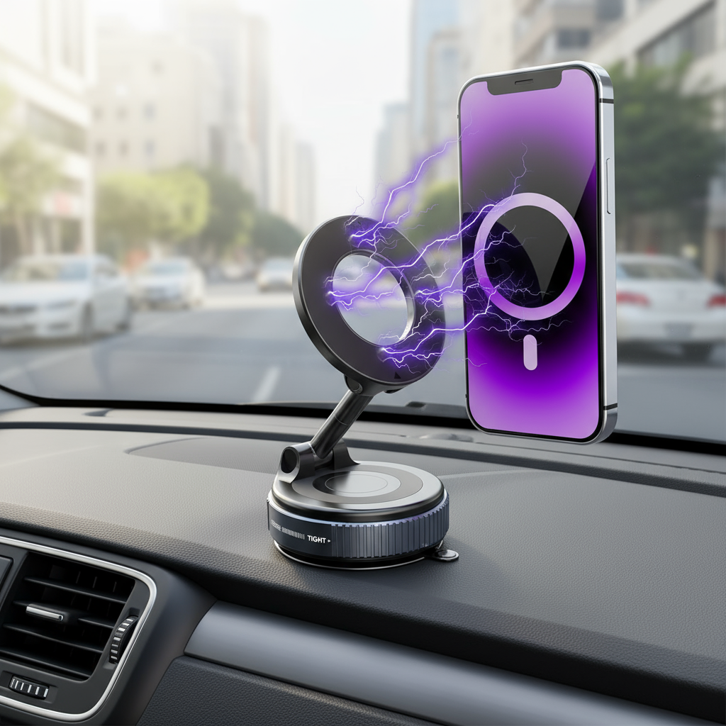 Kaston Suporte Magnético de Celular para Carro - Rotação 360°, Dobrável, Versátil