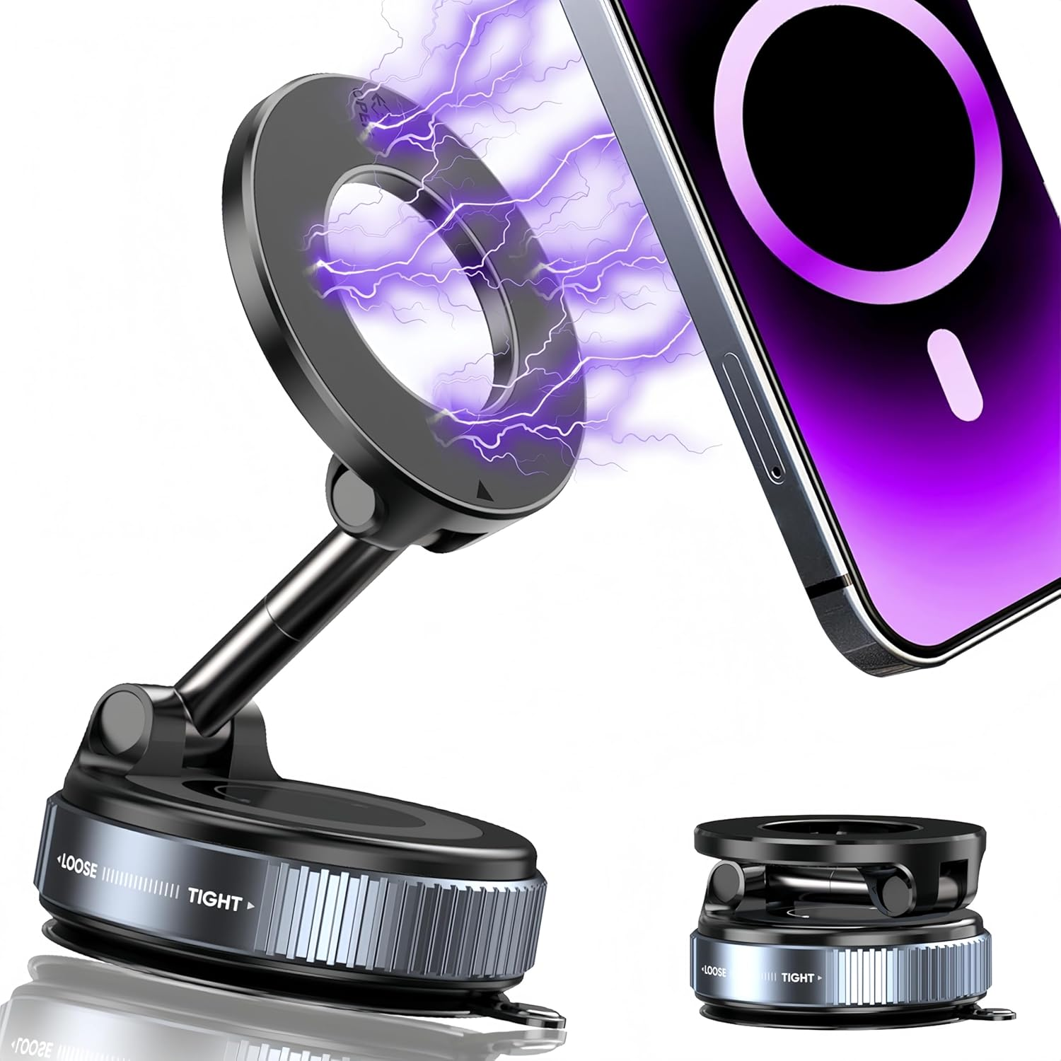 Suporte Magnético para Celular Kaston - Rotação de 360°, Dobrável, Multiuso