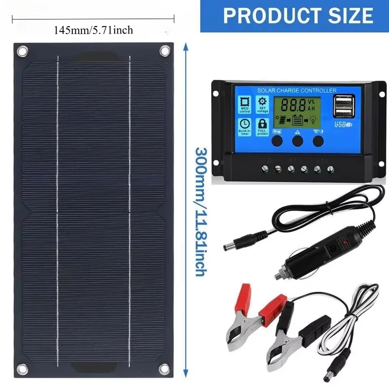 600W Solar Panel Kit With Charge Controller, 100A, 18V Charging For Camping, Boat Towing System