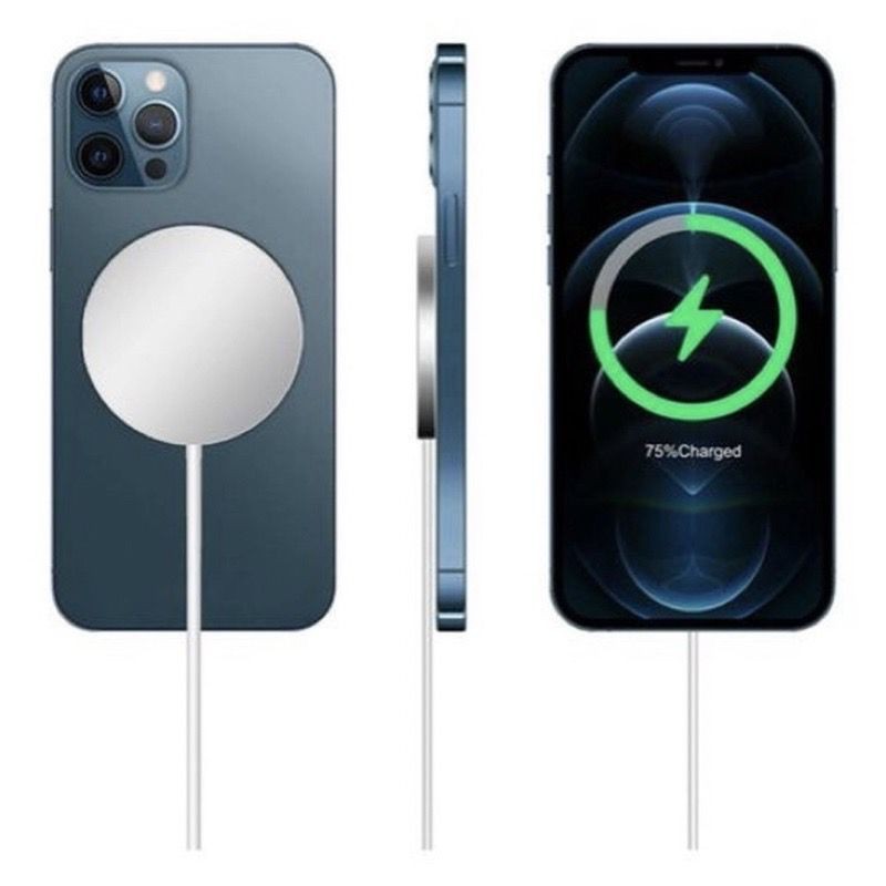 Carregador Sem Fio Magnético 15W Tipo C De Carregamento Rápido Redondo Para Celular
