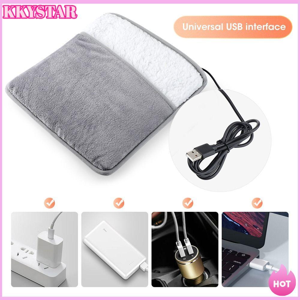 Foot Warmer Pad, Winter Electric Warmer, Washable Soft Plush Mat with US Charging