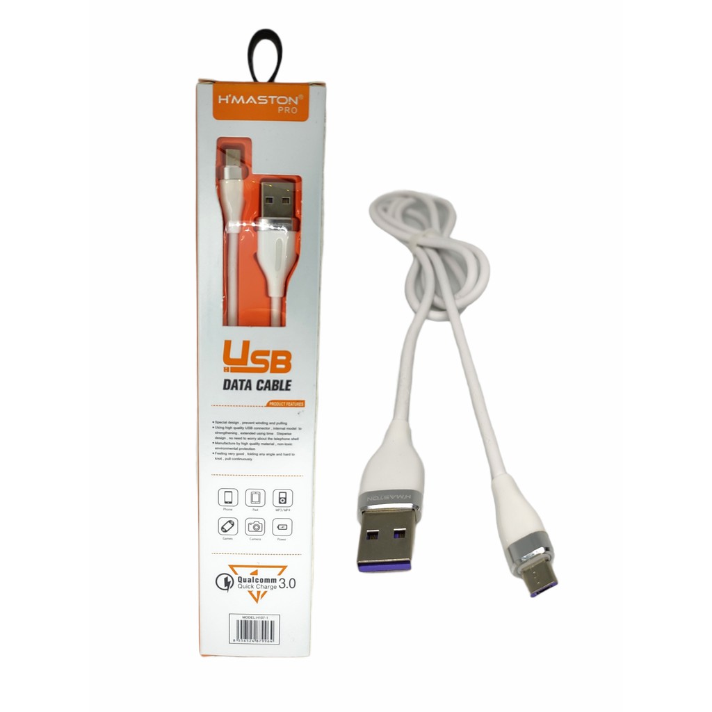 Cabo Usb Turbo 3.0 Quick V8 H'maston Cerâmica