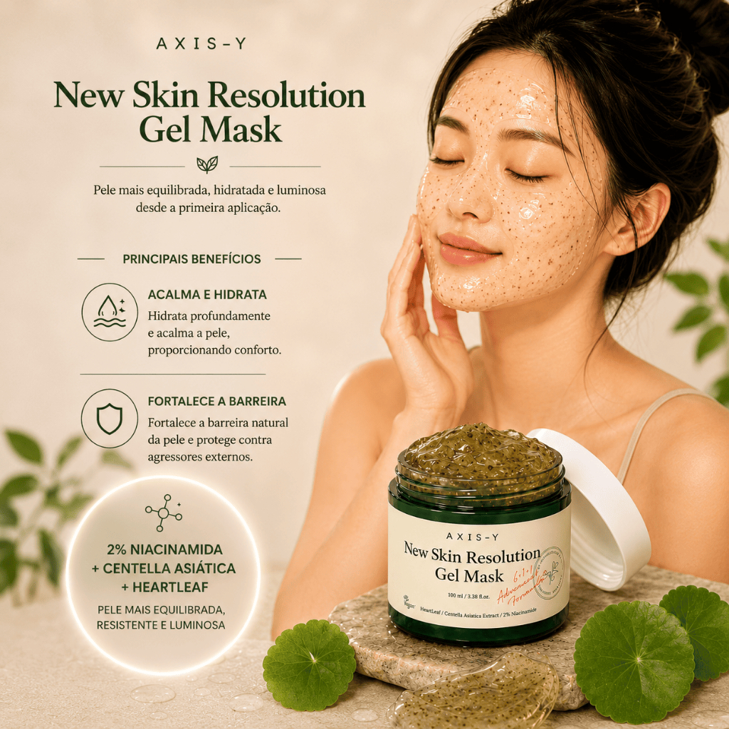 Máscara Coreana - New Skin Resolution Gel Mask 100ml - Axis-Y - Estoque no Brasil!
