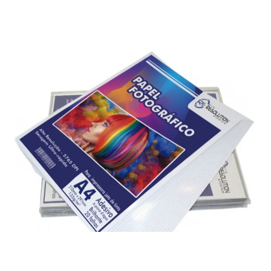 Papel Fotográfico A4 Pro Resolution Brilhante Autoadesivo 135g 20 folhas