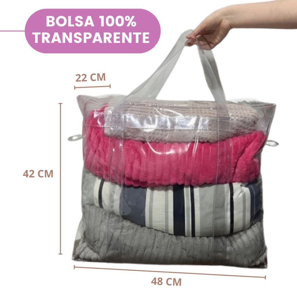 Bolsa Sacola p/ Presidio Jumbo Grande 100% Transparente Reforçada