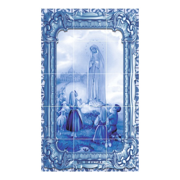 Quadro Nossa Senhora De Fátima 100% Em Azulejo Est. Port. !