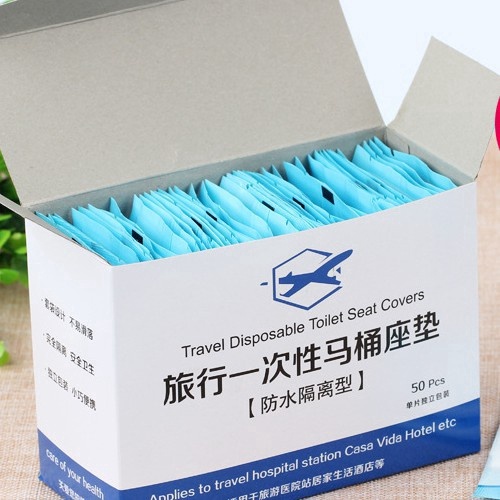 60 Pcs / Pack Tampa Sanitária Descartável à prova d'água, Adequada para Viagens / Camping