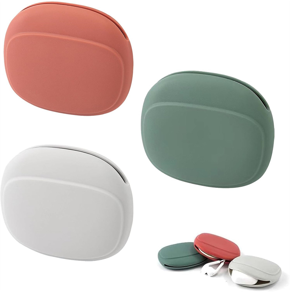 Bolsa Portátil De Silicone Para Armazenamento De Dados De Viagem Protetora Cabo Fones De Ouvido Com Fio