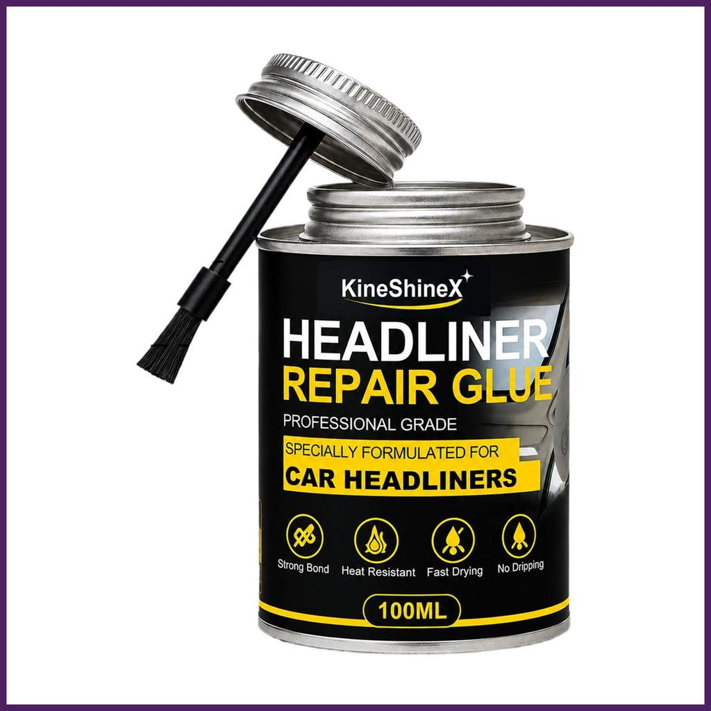 Headliner Repair 100ML Selante De Tecido Resistente A Altas Temperaturas Com Escova Adesivo De Forro De Cabeça De Secage
