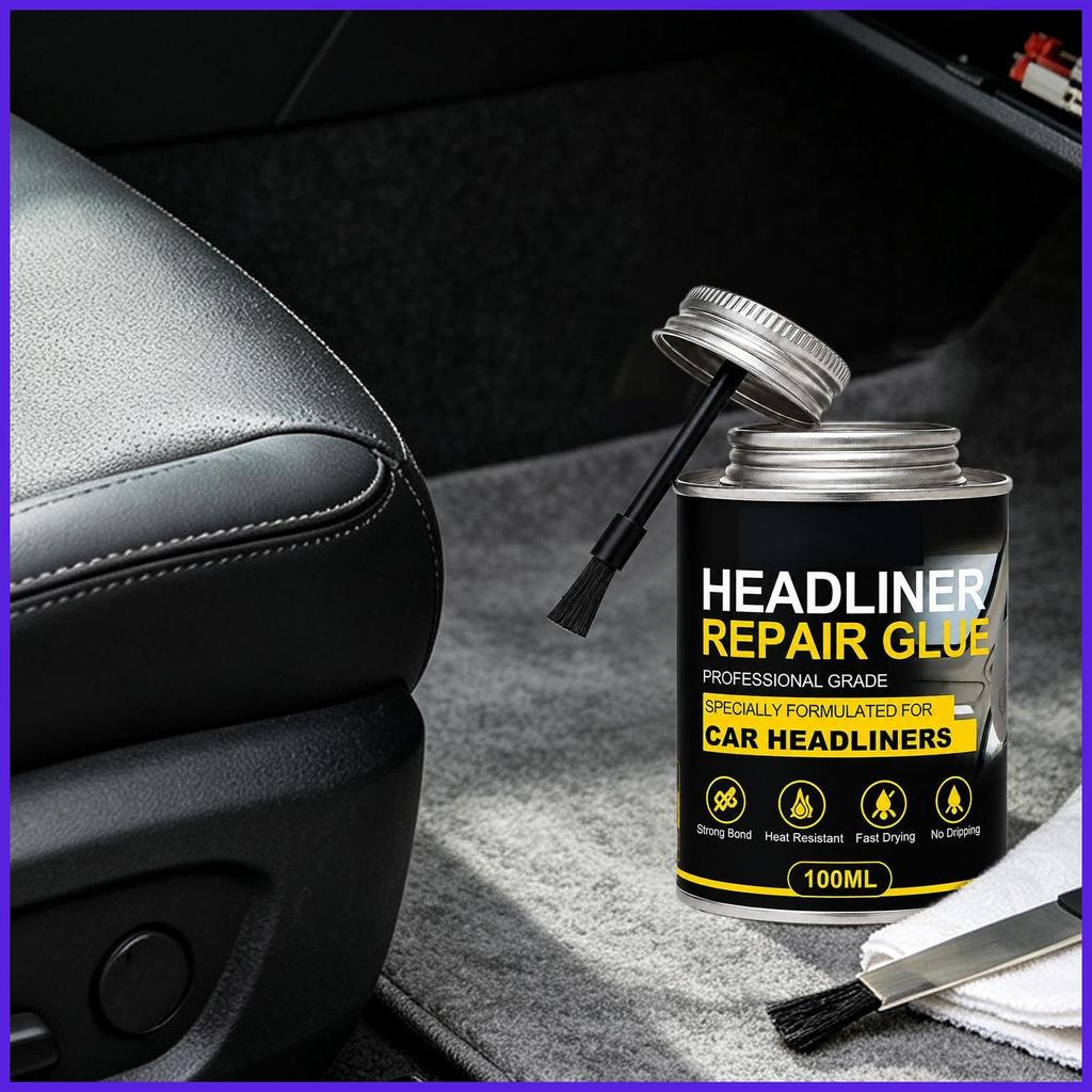 Headliner Repair 100ML Selante De Tecido Resistente A Altas Temperaturas Com Escova Adesivo De Forro De Cabeça De Secage