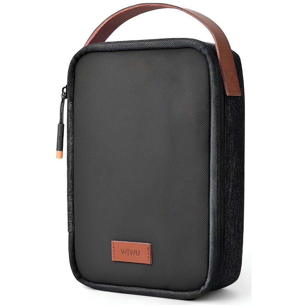 Bolsa Organizadora Wiwu Tech Pouch Poliéster Preto 12 Bolsos