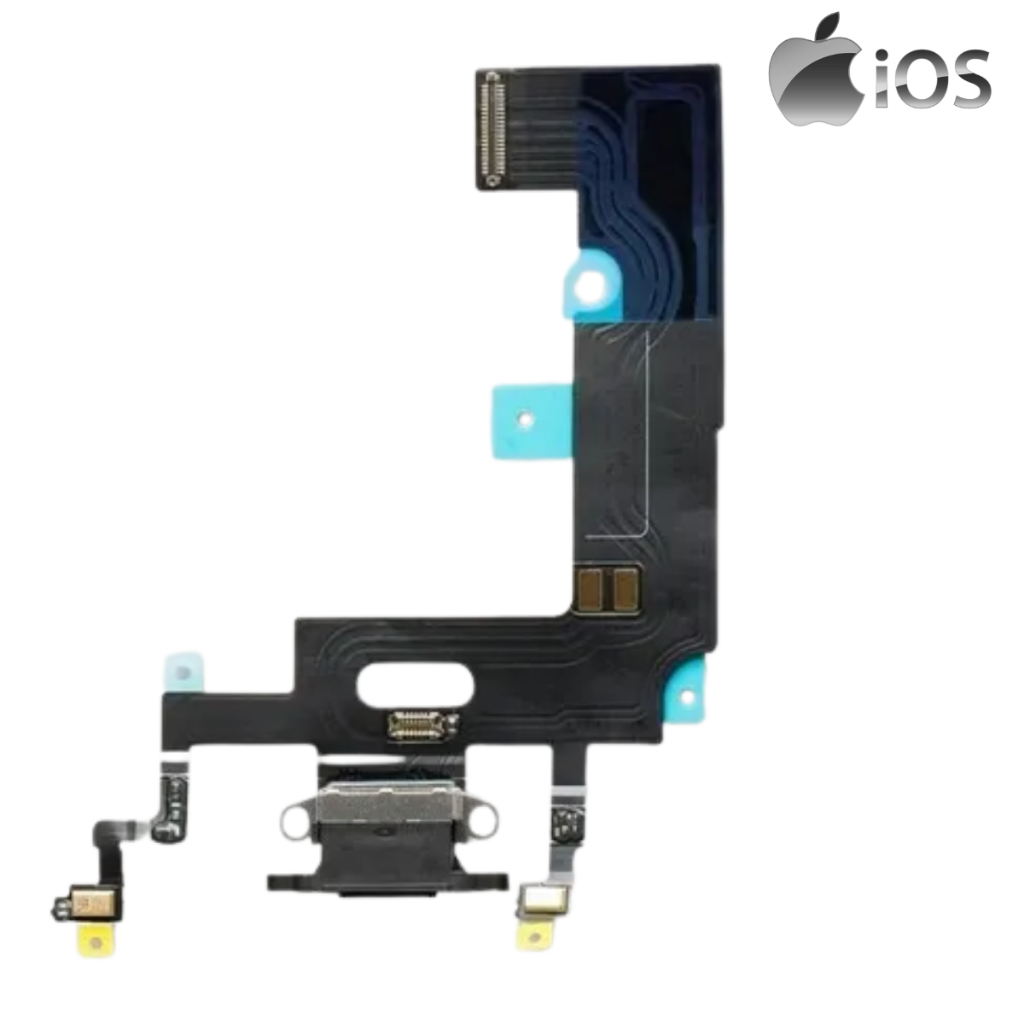 Conector Flexível Dock De Carga Microfone iPhone XR - Preto