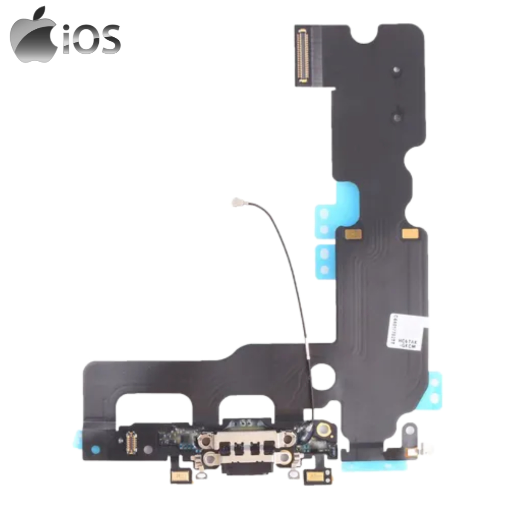 Cabo Conector De Carga Compatível Com iPhone 7 Plus - Preto