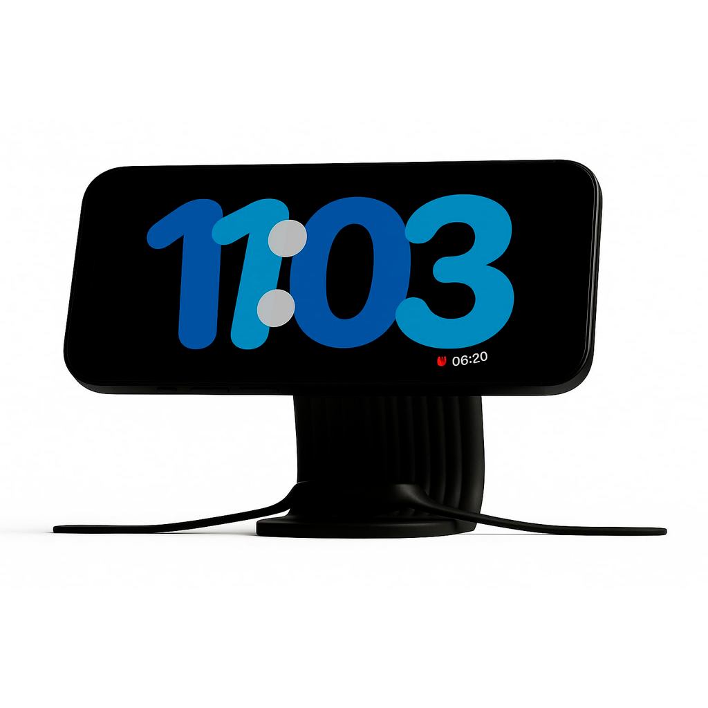 Suporte de Carregador para iPhone e Apple Watch, Mag, Preto