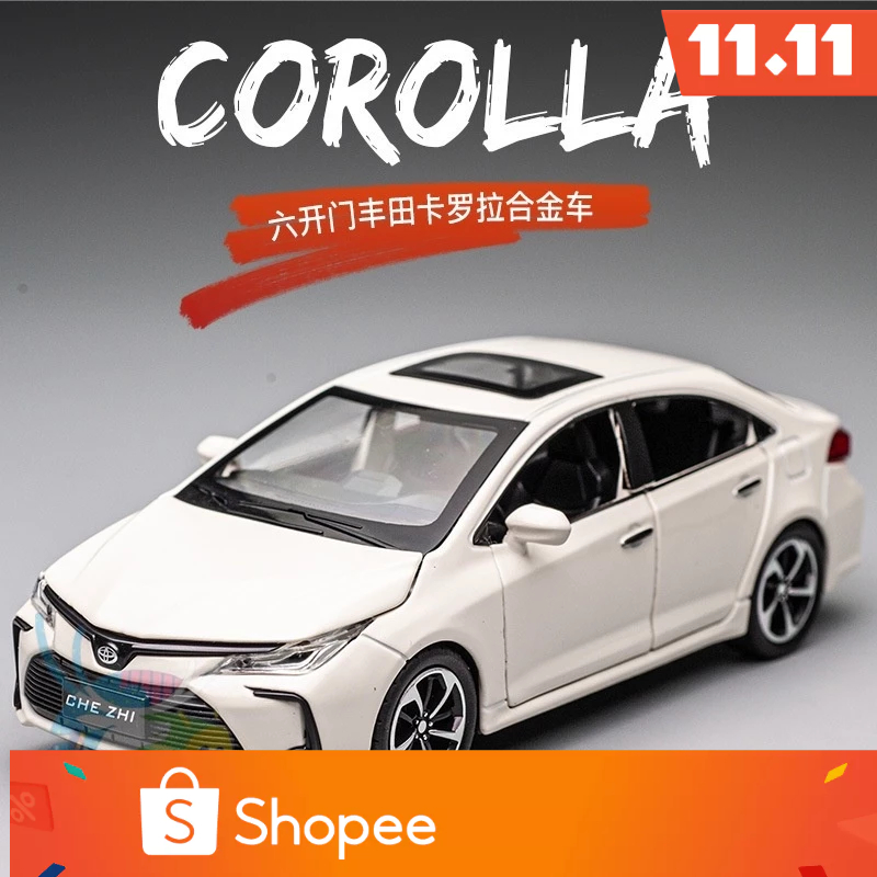 Carro De Liga Modelo 1 : 32 Toyota Corolla De Seis Portas Diecast Sound and Light Toy Car Vehicles Boy Gift