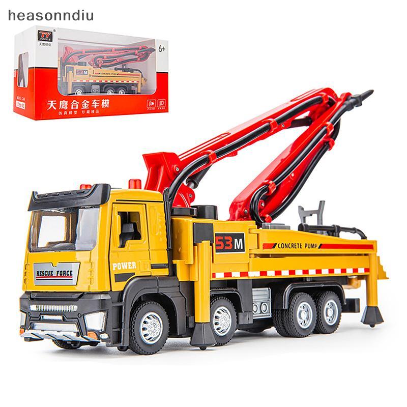 [heasonndiu] 1 : 32 Bomba De Concreto Tru Toy Car Diecast Meatl Vehicle Model Pull Ba Sound & Light Coleção Em Miniatura
