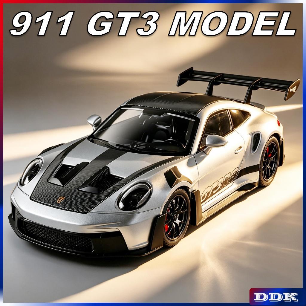1 : 24 911 GT3 Diecast Alloy Model Toy Car Sound Light Pull Back Crianças Amigos Presentes