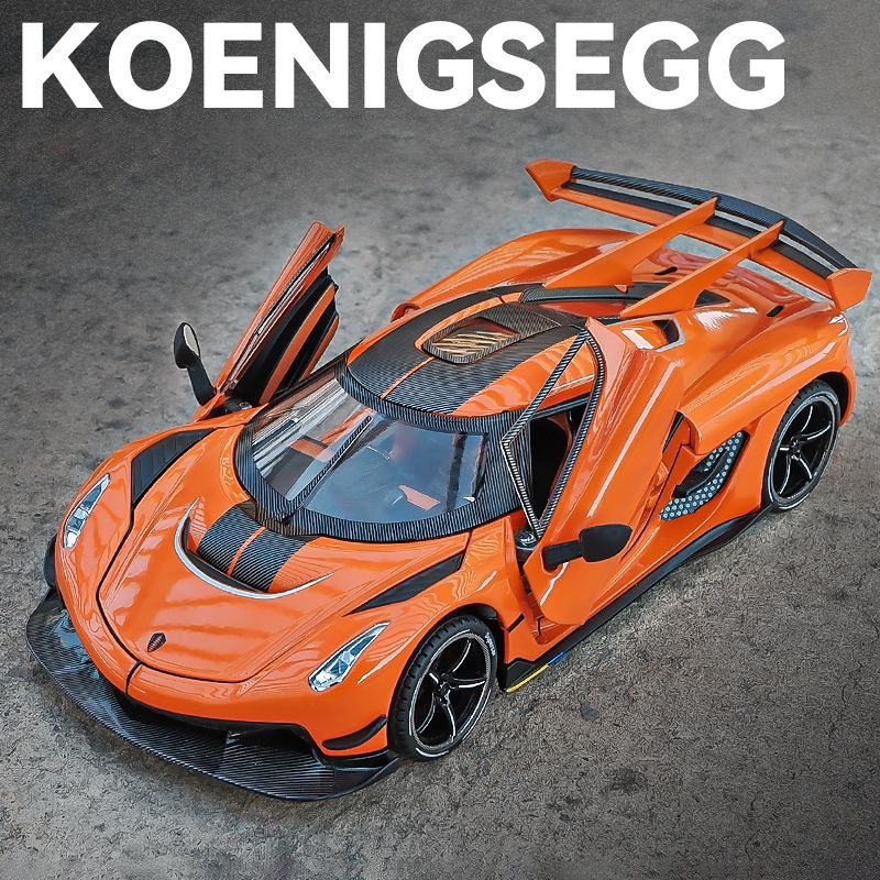 1 : 24 E 1 : 32 KOENIGSEGG Modelos De Carros Esportivos De Liga Leve Fundidos Sound Light Car Entusiastas Série De Brinquedos De metal Para Crianças Presentes De Aniversário
