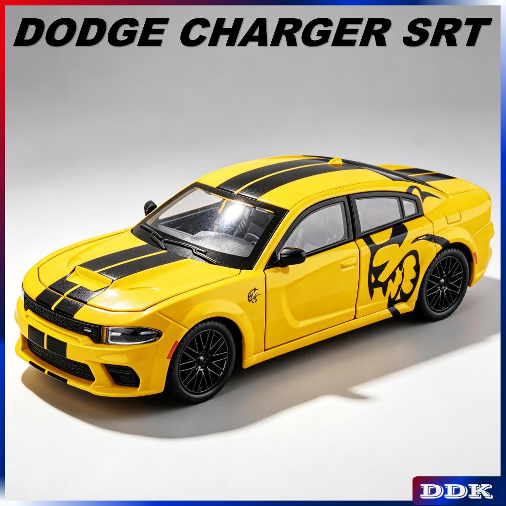 1 : 24 DODGE CHARGER SRT Diecast Alloy Model Toy Car Sound Light Crianças Amigo Presentes De Aniversário