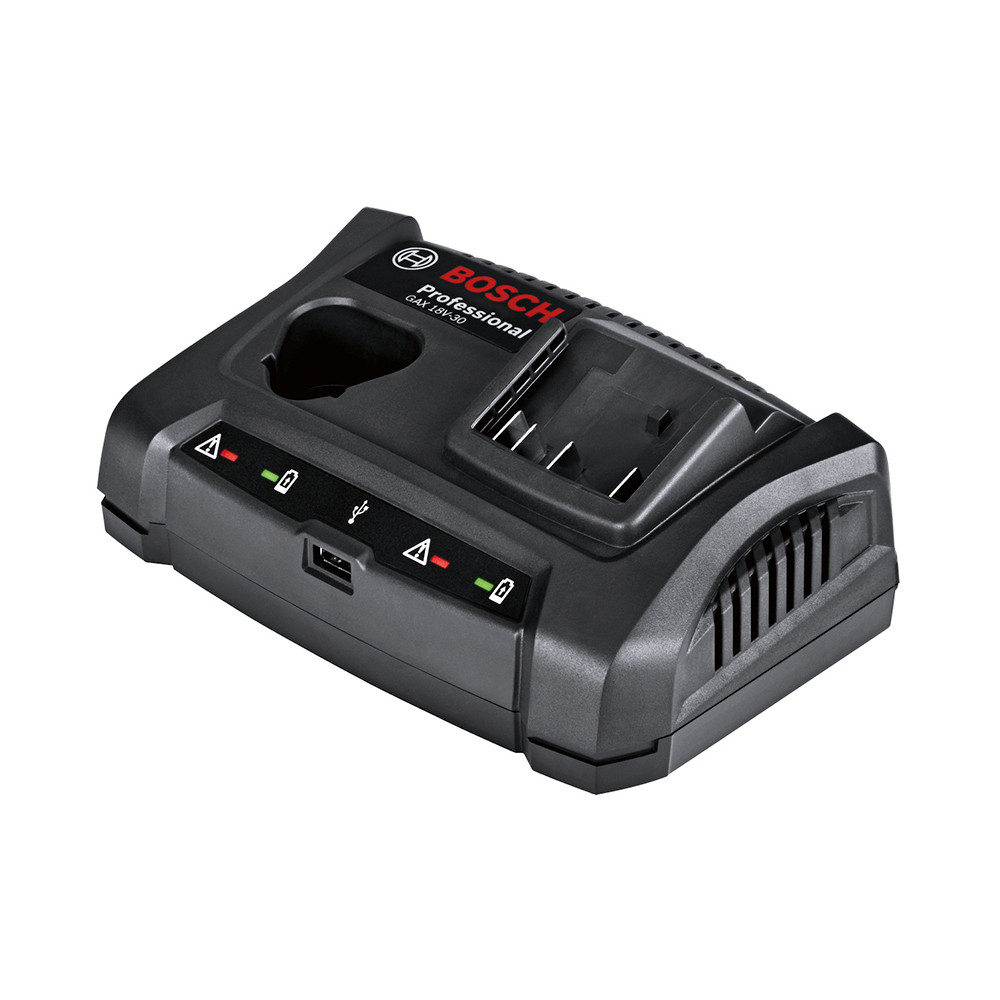 Carregador de Bateria Multivoltagem 12V e 18V Bosch GAX 18V-30 (220V)