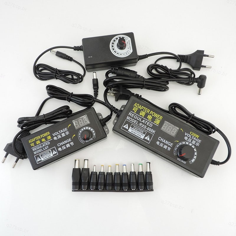 Adaptador De Fonte De Alimentação Ajustável AC Para DC 3V 12V 5V 6V 8v 18v 24V 9V 24V 1A 2A 3A BR27B