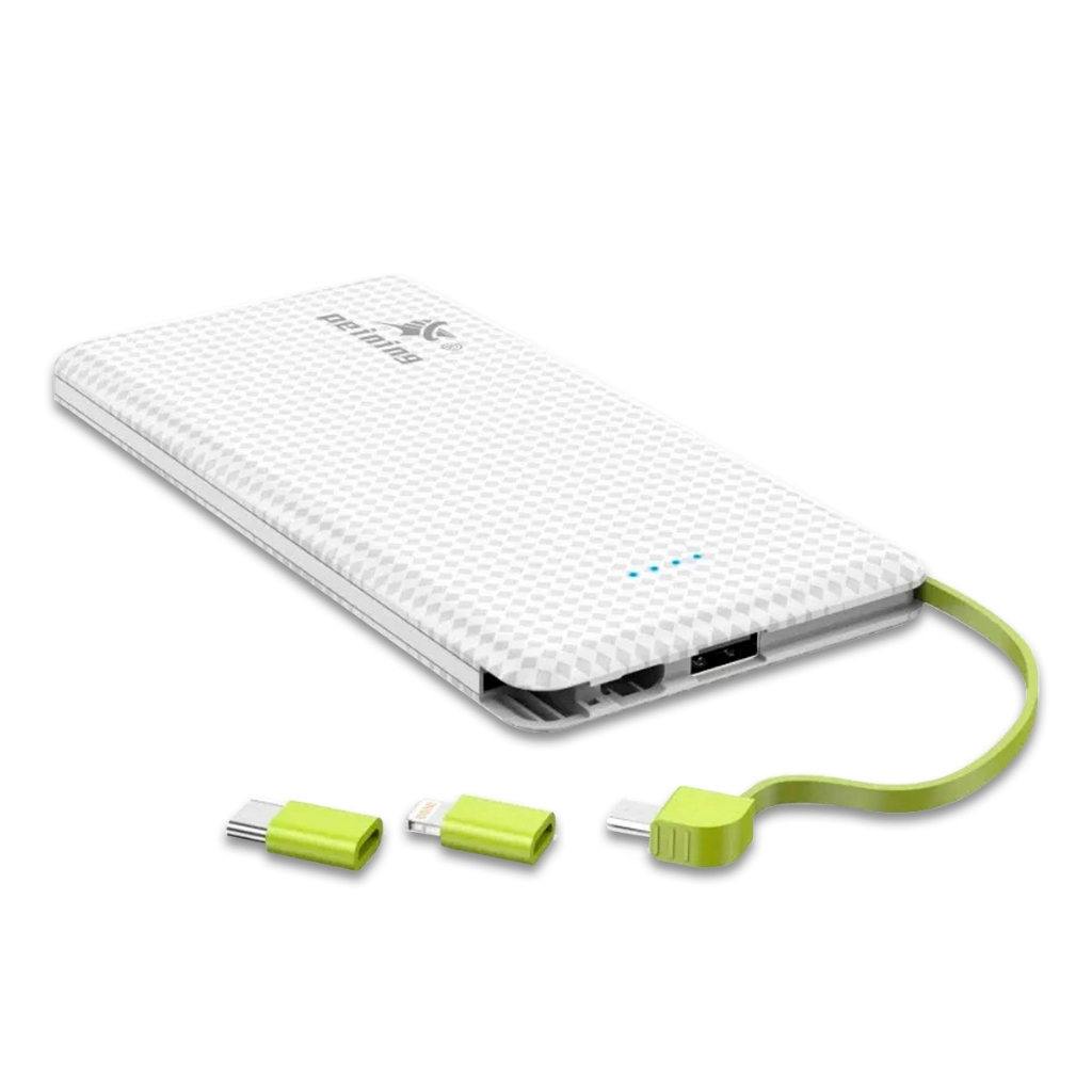 PowerBank Carregamento Portátil 10000mAh Com Adaptadores