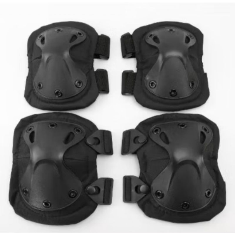 Kit Joelheira E Cotoveleira Tatica Militar operacional Airsoft Capa De Proteção Esportiva Para Trabalho/Patinação
