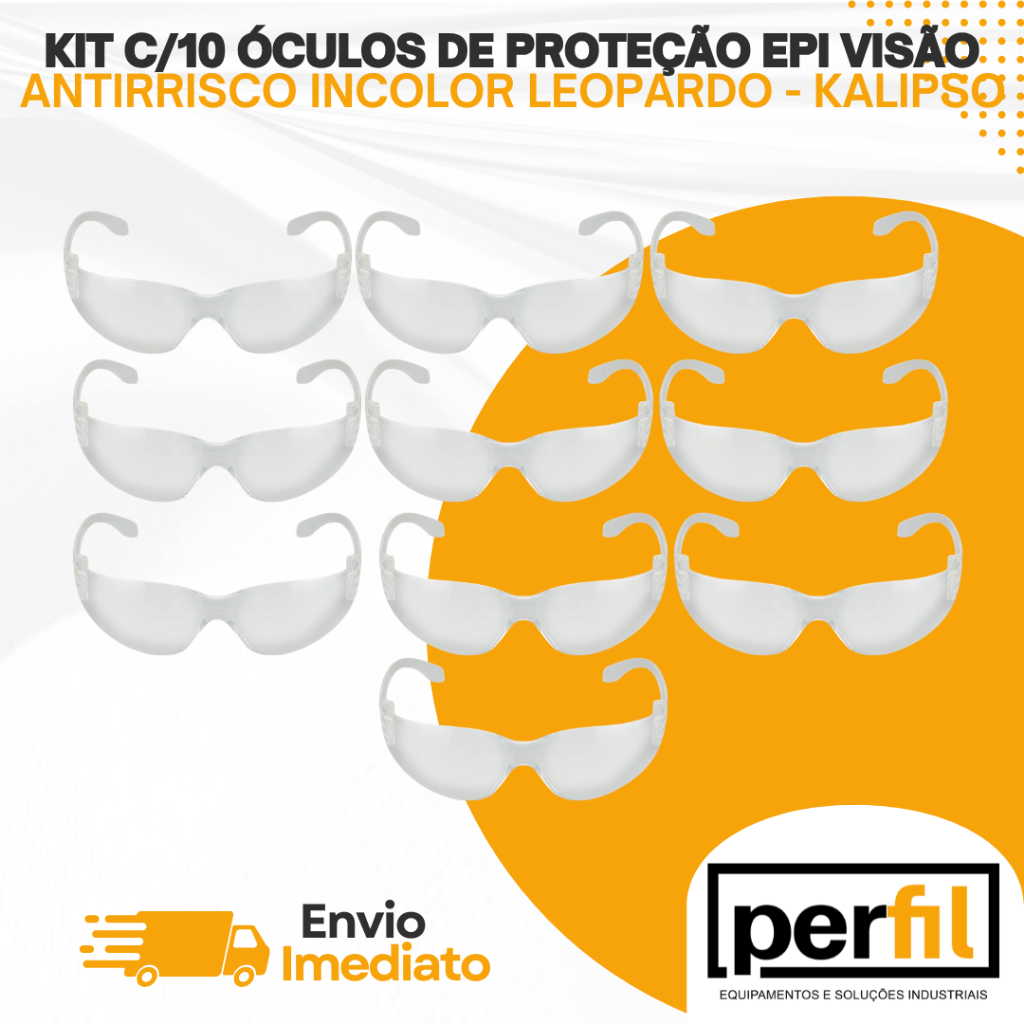 Kit c/10 Unidades Óculos De Proteção Segurança Airsoft Ciclismo Leopardo Kalipso