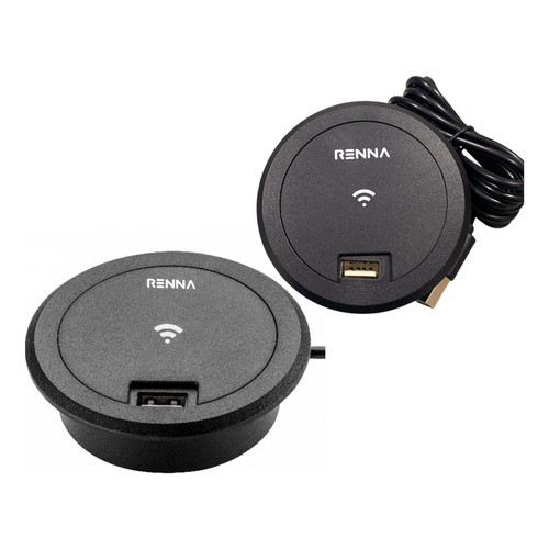 Carregador Wireless Embutir 10w Renna Usb