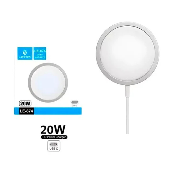 Carregador Wireless Magnético Sem Fio 20W USB-C Lehmox LE874