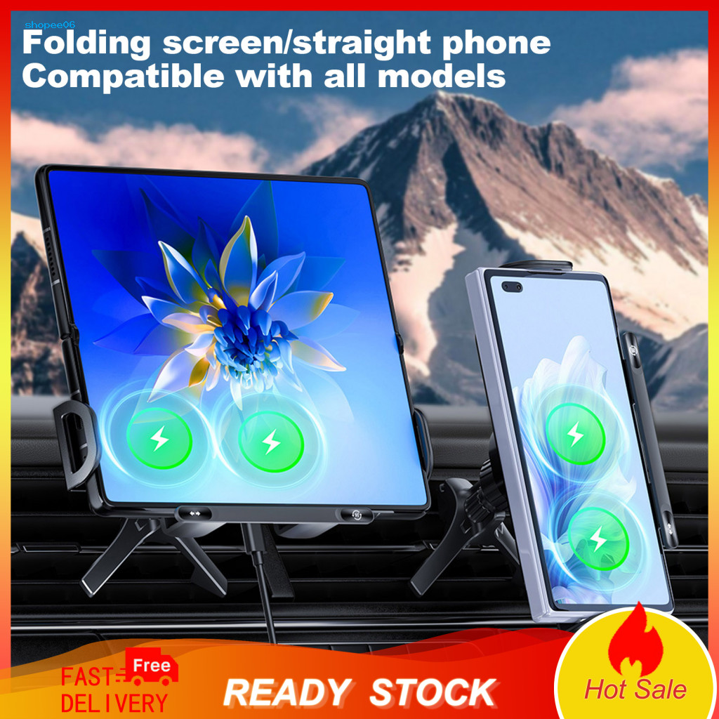 Phone Holder for Car Universal Mount 15w Fast Wireless Charger Auto Rotating Air Vent with Foldable Phones – Secure fo