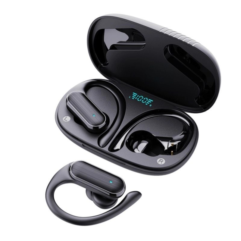 Fone de Ouvido TWS Bluetooth 5.3 Sem Fio HiFi Stereo Super Bass Controle Touch Earhook Esportivo