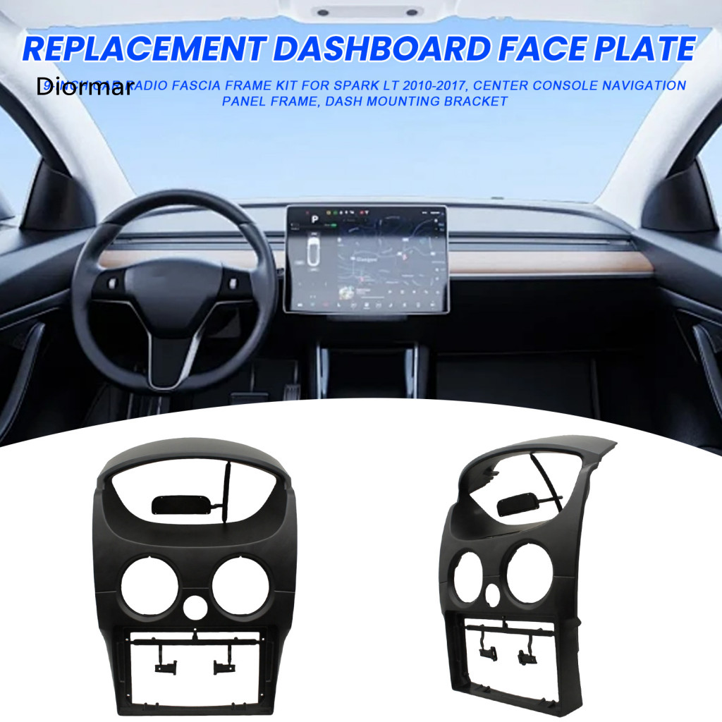 9 Inch Head Unit Bezel Fit Radio Housing 9-inch Car Fascia Frame Kit for Chevrolet Spark Lt 2010-2017 Console Navigation