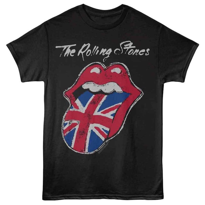 Music.Soul Camiseta Unissex Rolling Stones Banda Rock Estampa Painted UK Tongue Moderna Premium Estilosa Casual