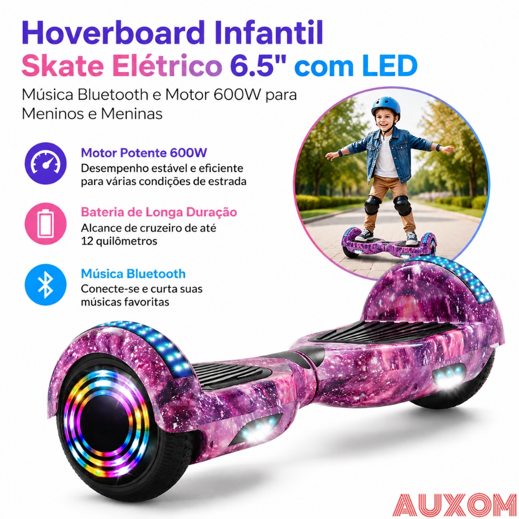 Hoverboard Infantil Skate Elétrico 6.5