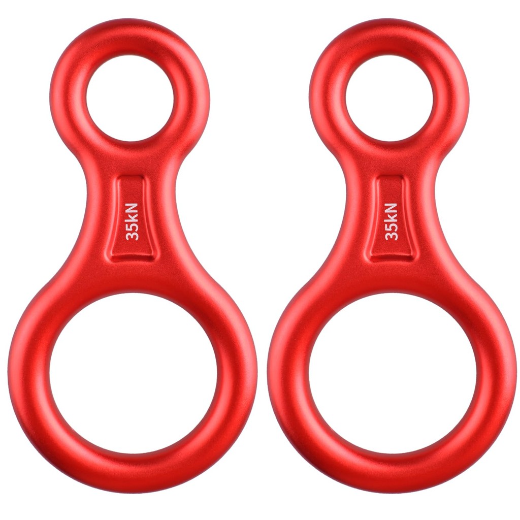 TRIWONDER 35KN Oito Anel SLINGERING ROCKING RAPAPOOL Redutor Trabalho AERial Resgate vermelho-2 PCs