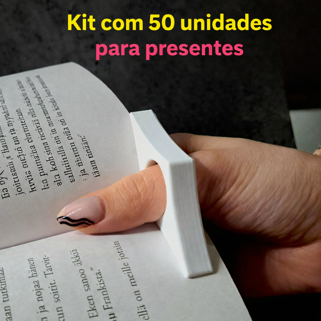 Suporte de Livro Pratico e Leve Com Kit Para Brindes Impressão 3D Auxilio de Leitura