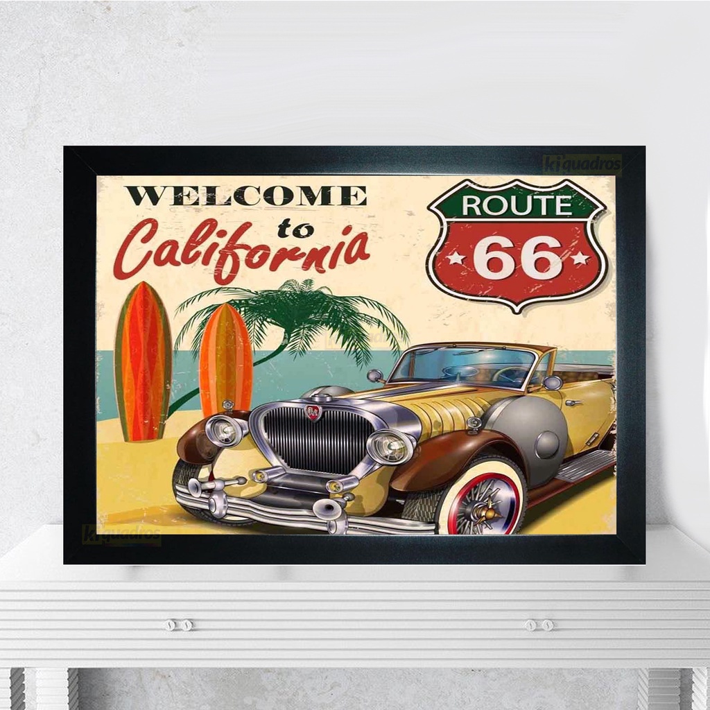 Quadro Decorativo Carro Bar Sala hall 44cm