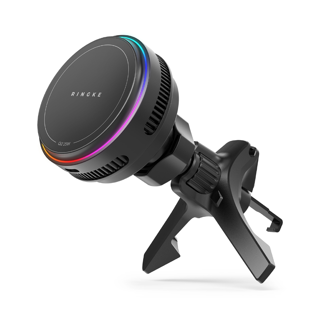 Ringke Qi2 25W Peltier Magnetic Car Charger Mount para Smartphones Suporte Magnético Forte e Leve para Celular