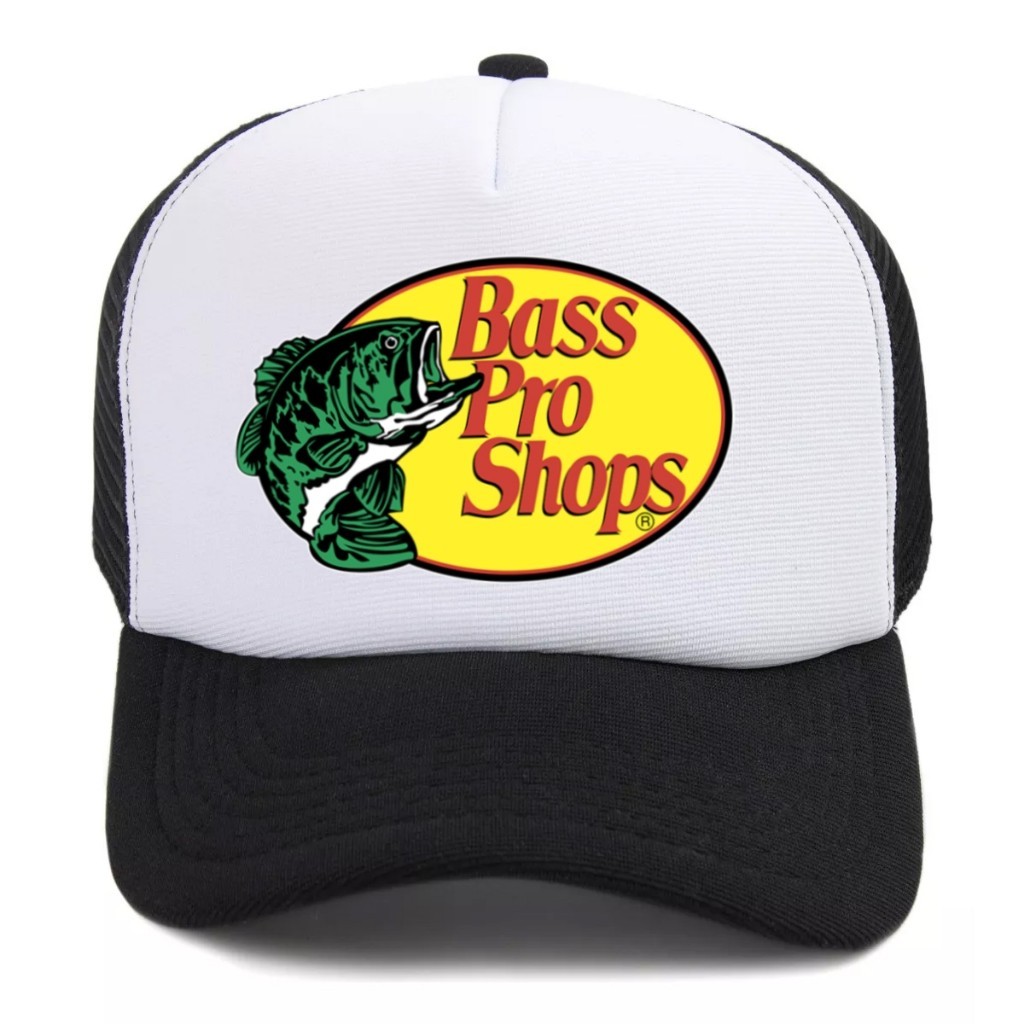Boné Masculino Bass Pro Shops de Pesca Pescador Casual Adulto Telinha Proteção para o Sol
